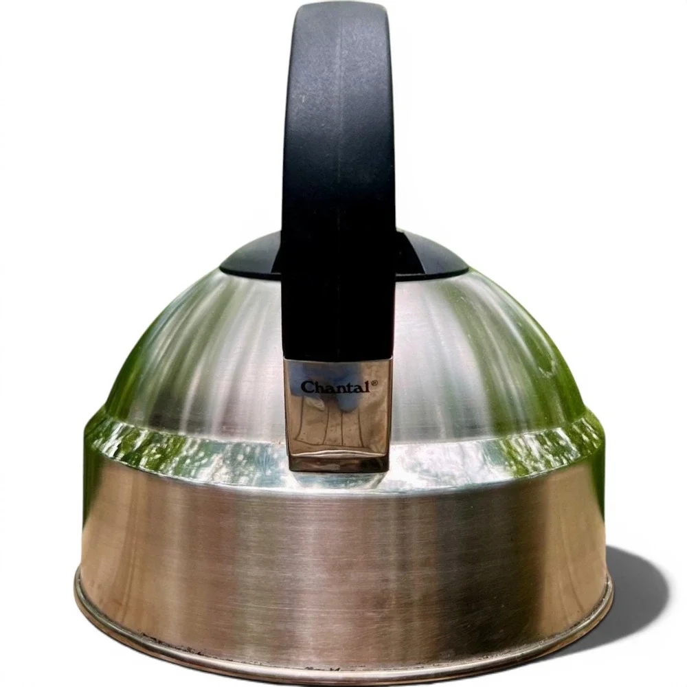 Chantal Whistling Tea Kettle Stainless Steel Silver Modern‎ Kitchen Stovetop Tea